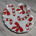 Candy Cane Patterned Scallop Shell