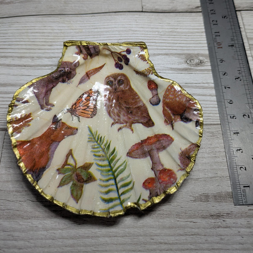 Woodland Animals Scallop Shell