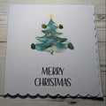 Christmas Tree Merry Christmas Sea Glass Card