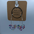 Heart Shaped Resin Pressed Flower Earrings