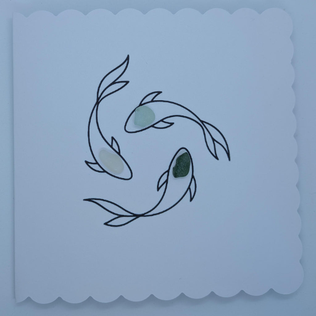 Fish Sea Glass Card