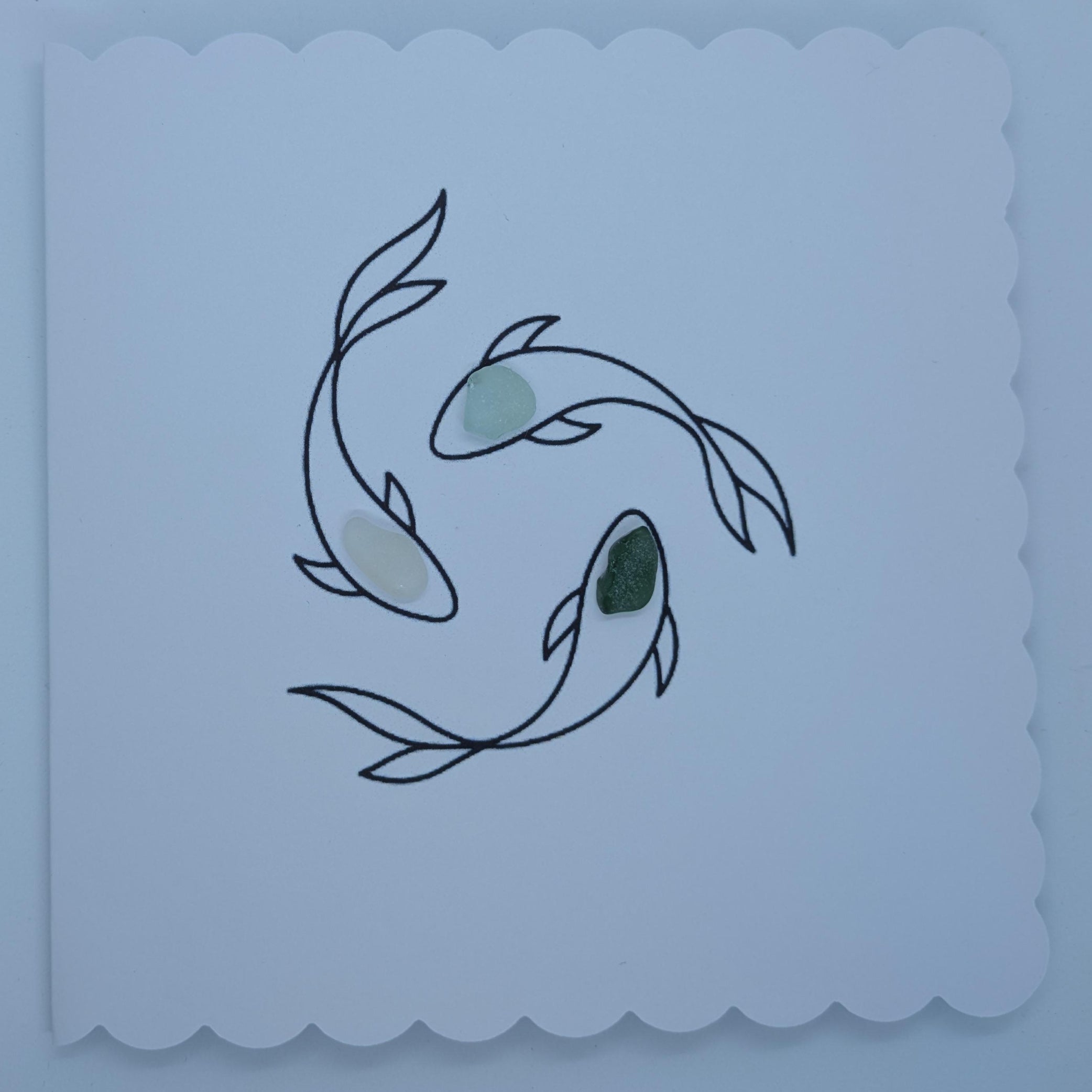 Fish Sea Glass Card