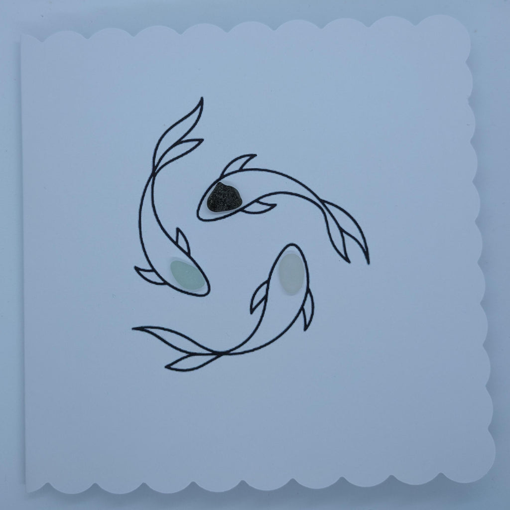 Fish Sea Glass Card