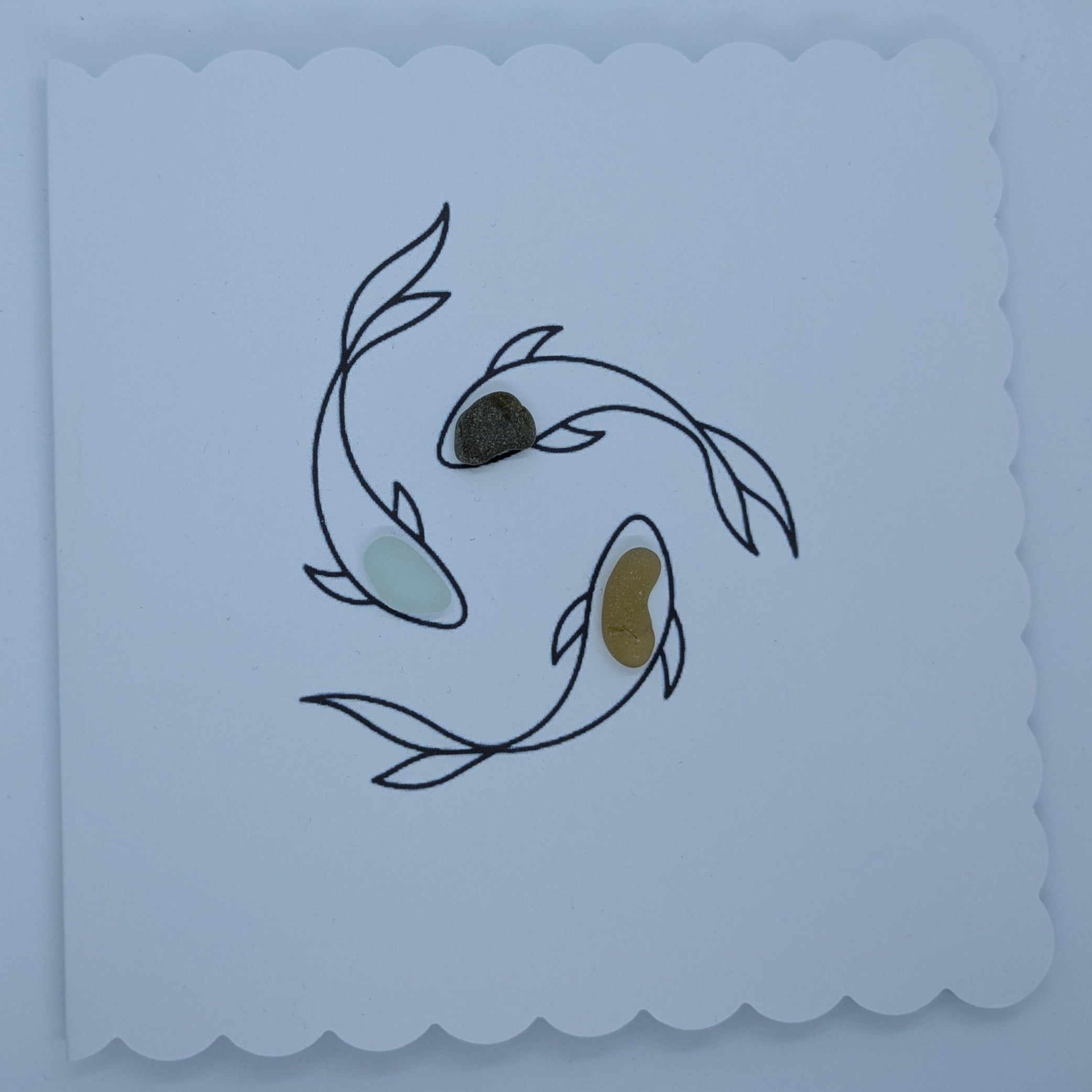 Fish Sea Glass Card