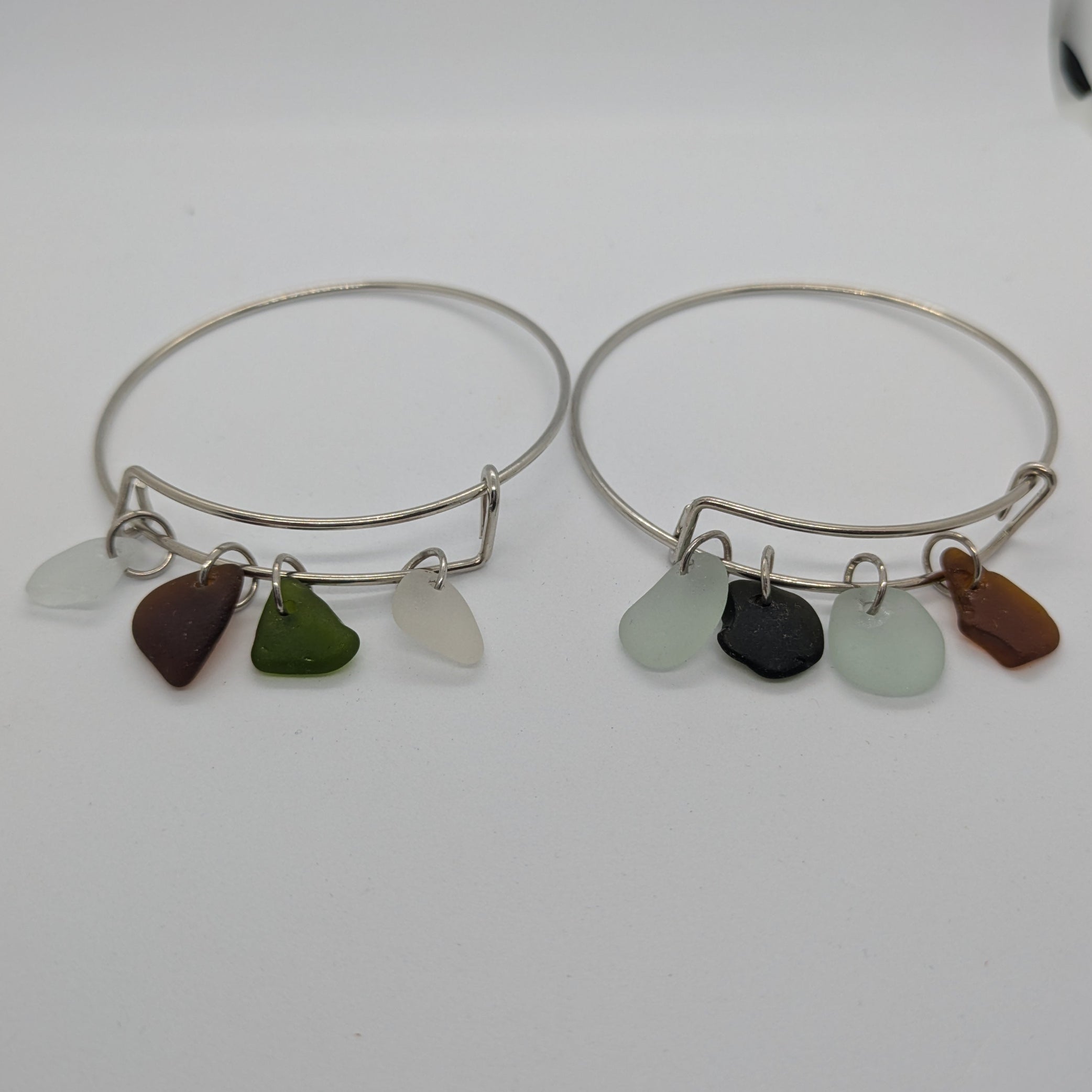 Sea Glass Bangle Bracelets