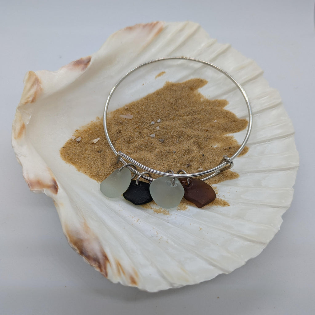 Sea Glass Bangle Bracelets