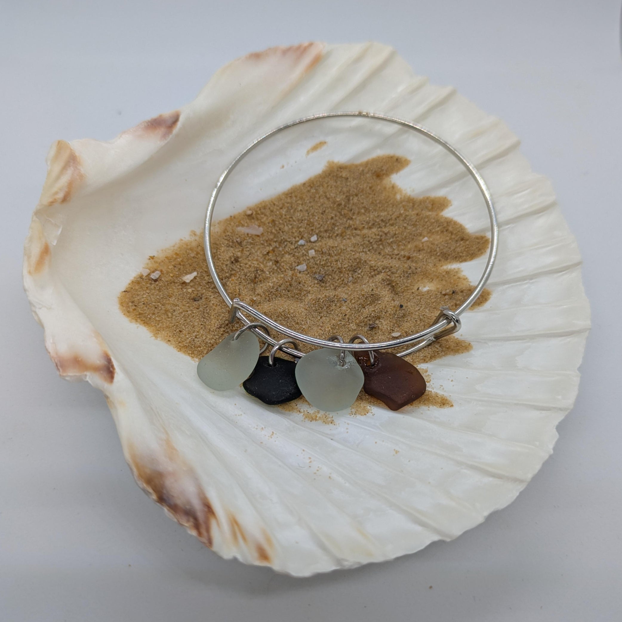 Sea Glass Bangle Bracelets