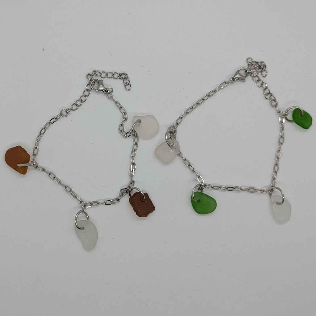 Sea Glass Charm Bracelets