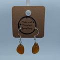 Dainty Brown Sea Glass Earrings