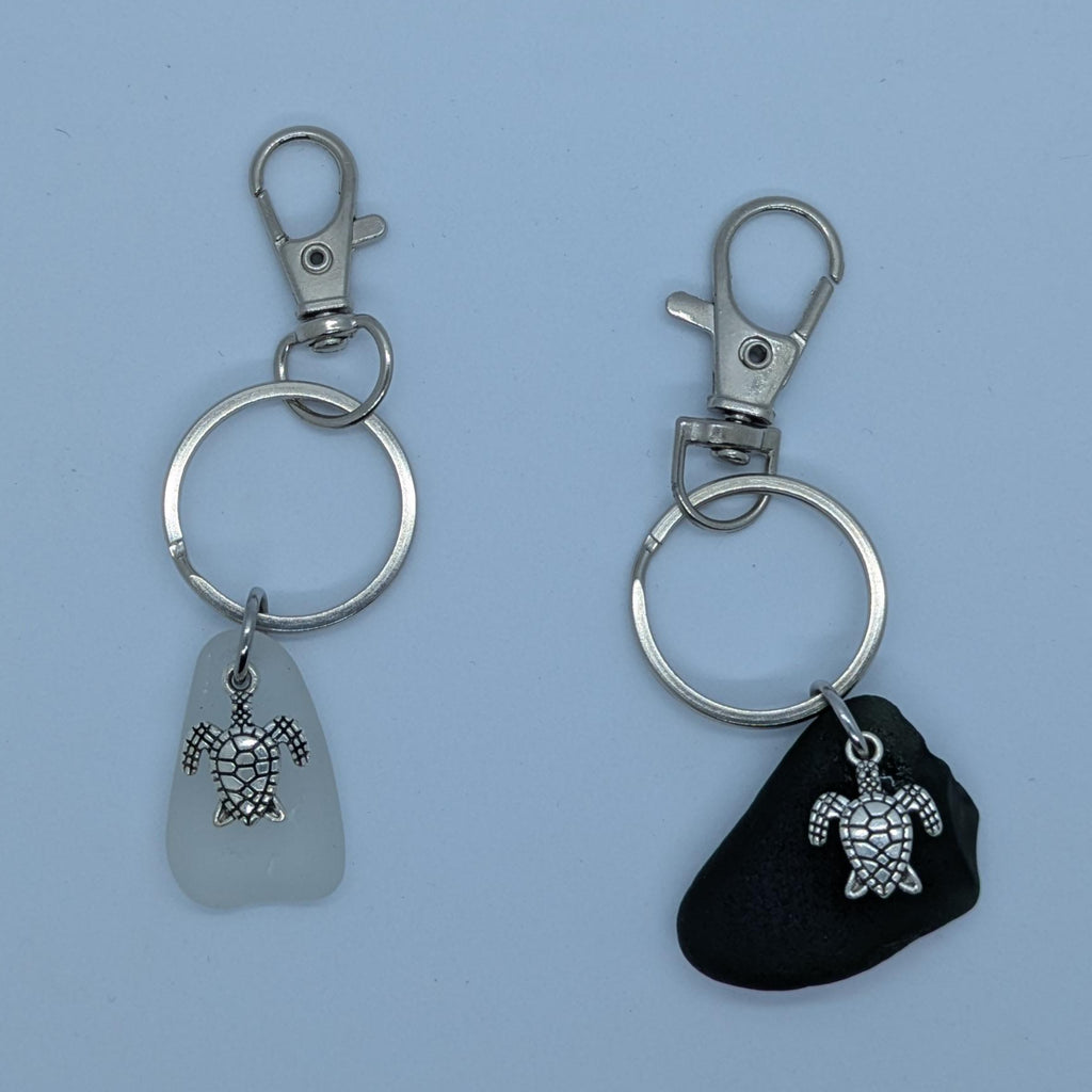 Sea Glass Key Rings Turtle Charm