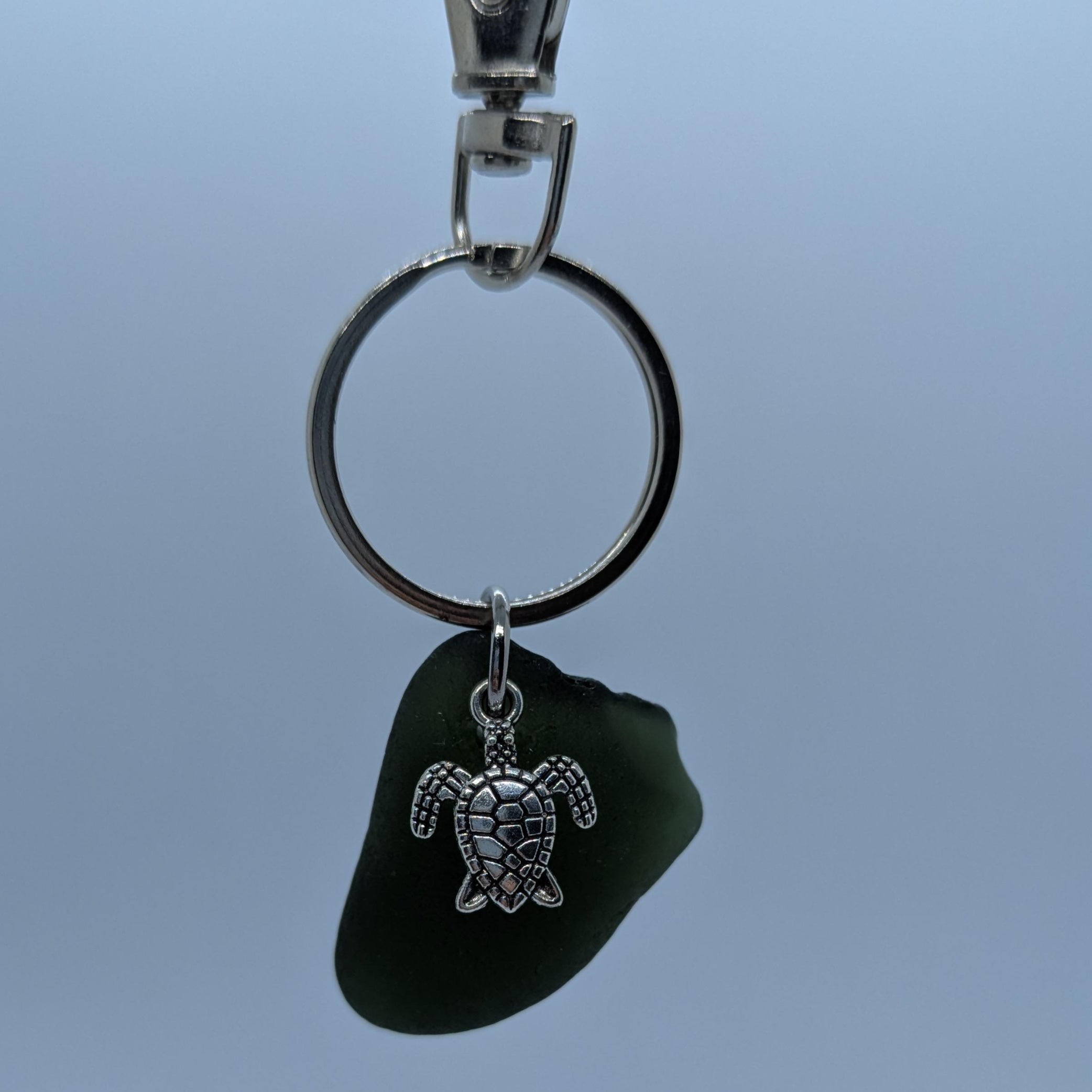 Sea Glass Key Rings Turtle Charm