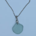 Seafoam Blue Sea Glass Necklace