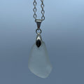 Silver Grey Sea Glass Necklace