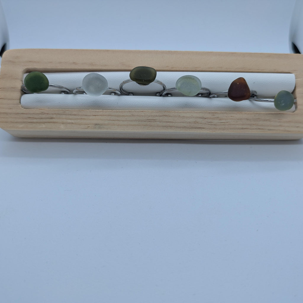 Sea Glass Adjustable Rings