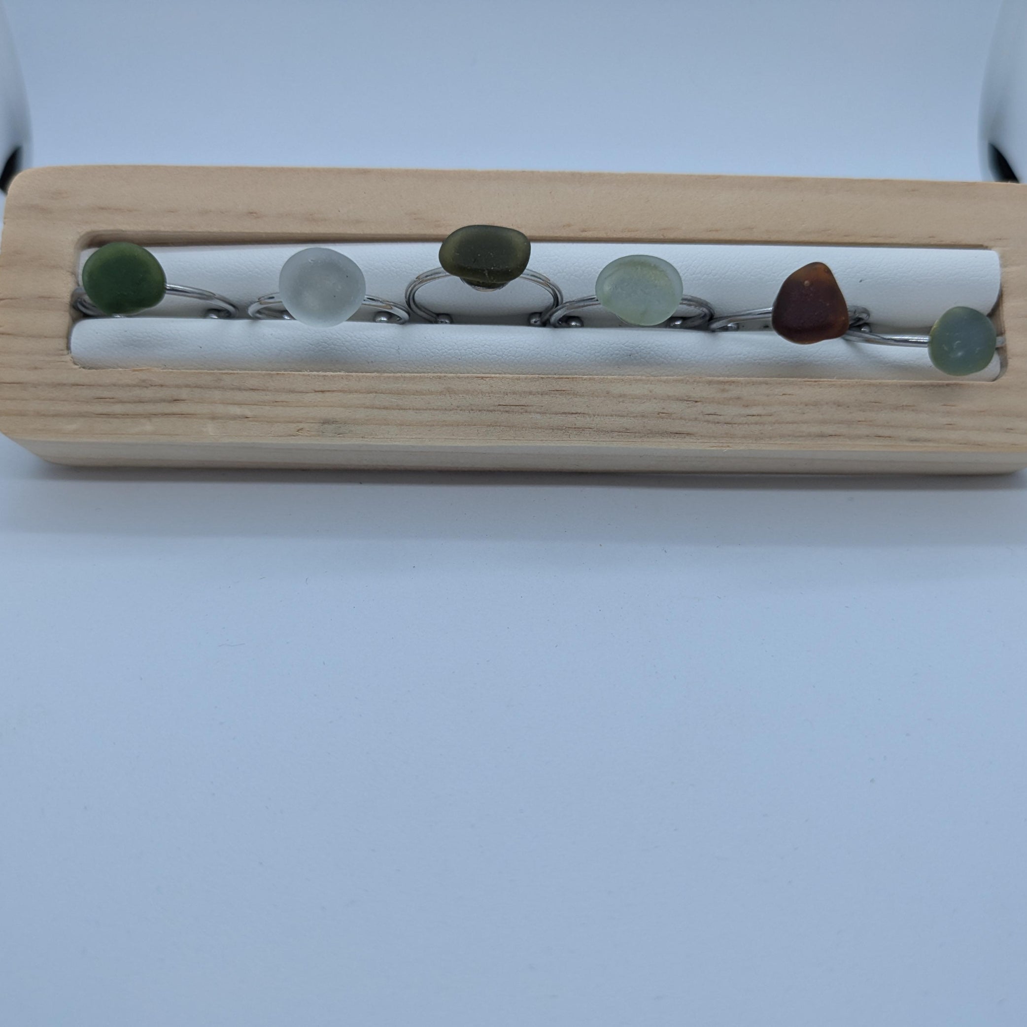 Sea Glass Adjustable Rings