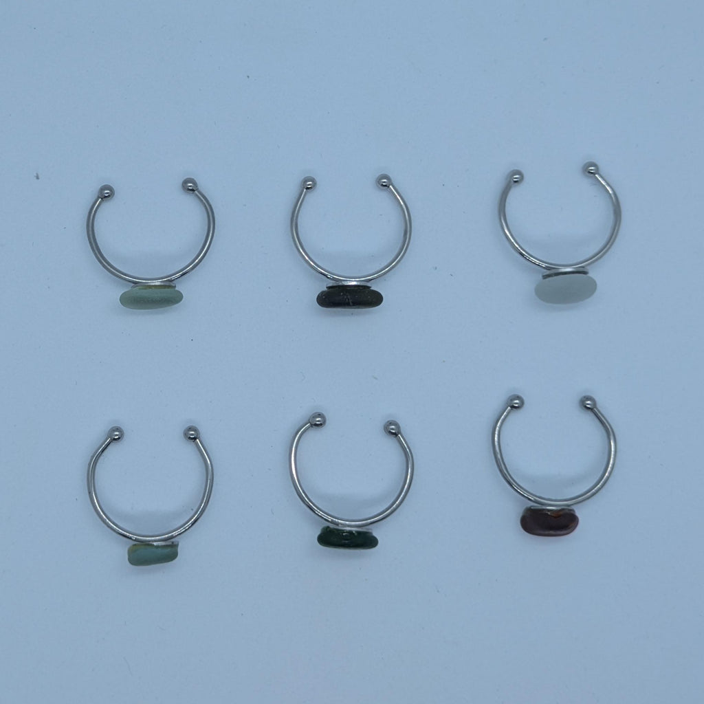 Sea Glass Adjustable Rings
