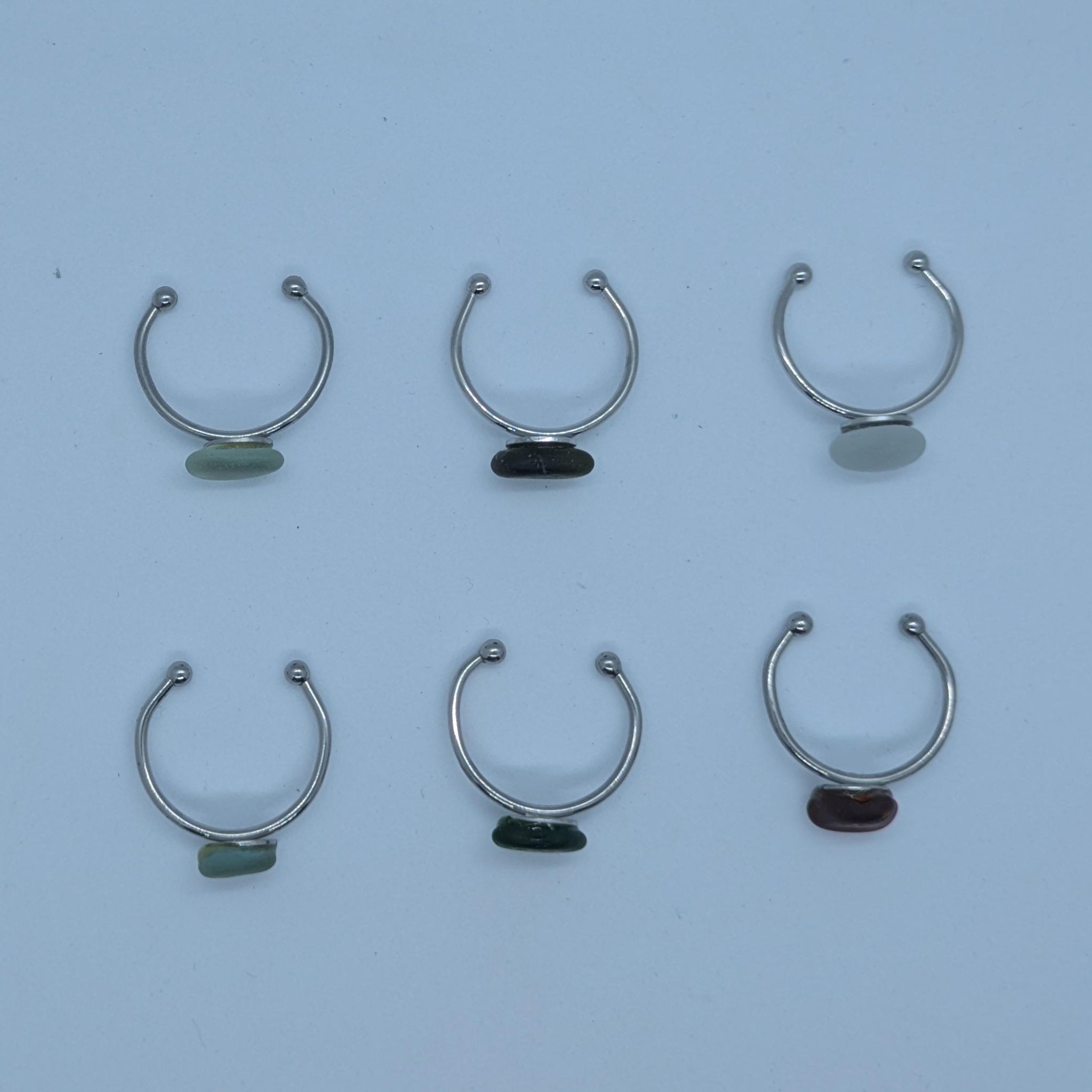 Sea Glass Adjustable Rings