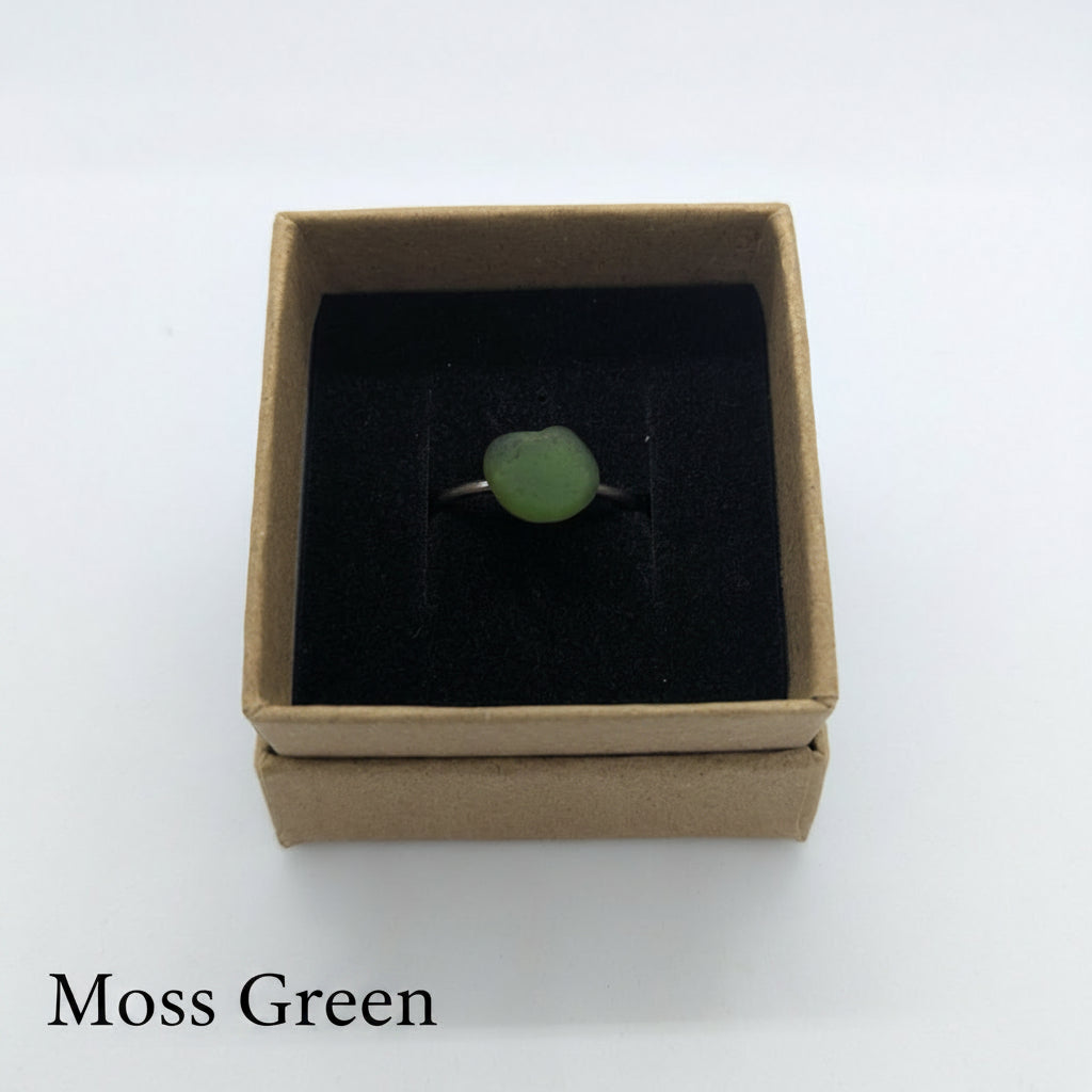 Sea Glass Adjustable Rings