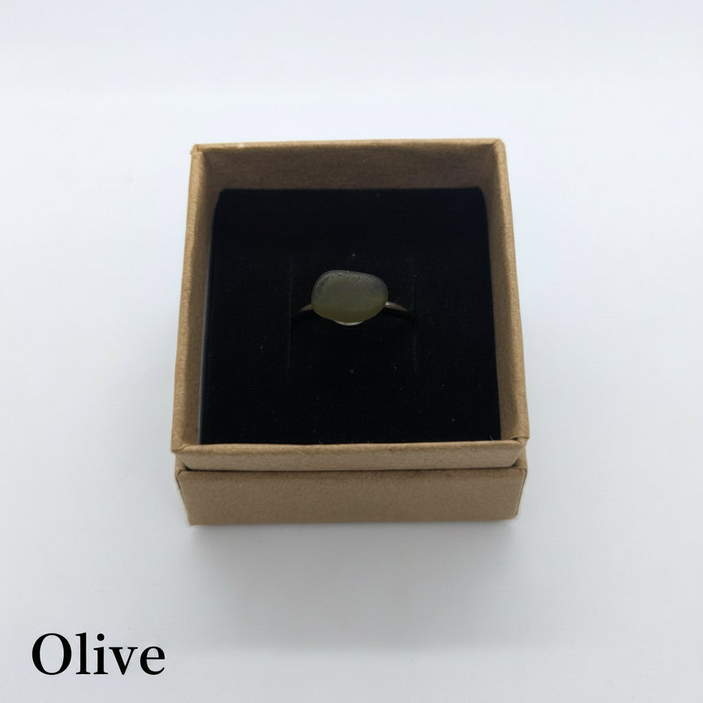Sea Glass Adjustable Rings