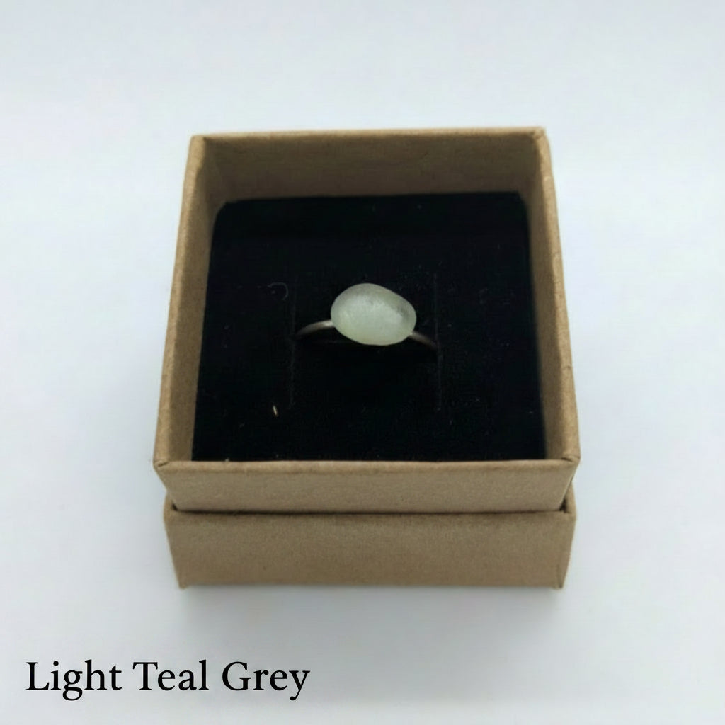 Sea Glass Adjustable Rings