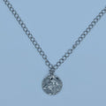 Circular Silver Tray Necklace