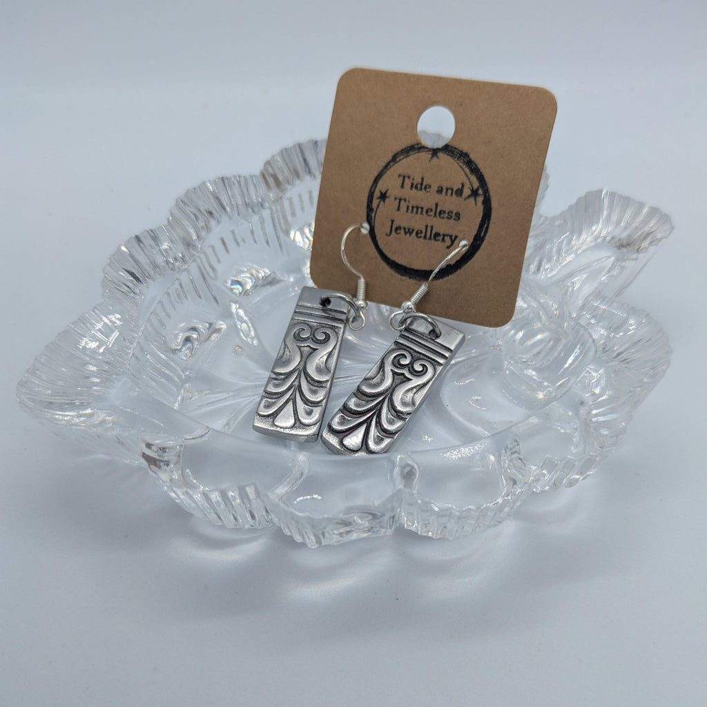 Patterned Spoon Part Earrings