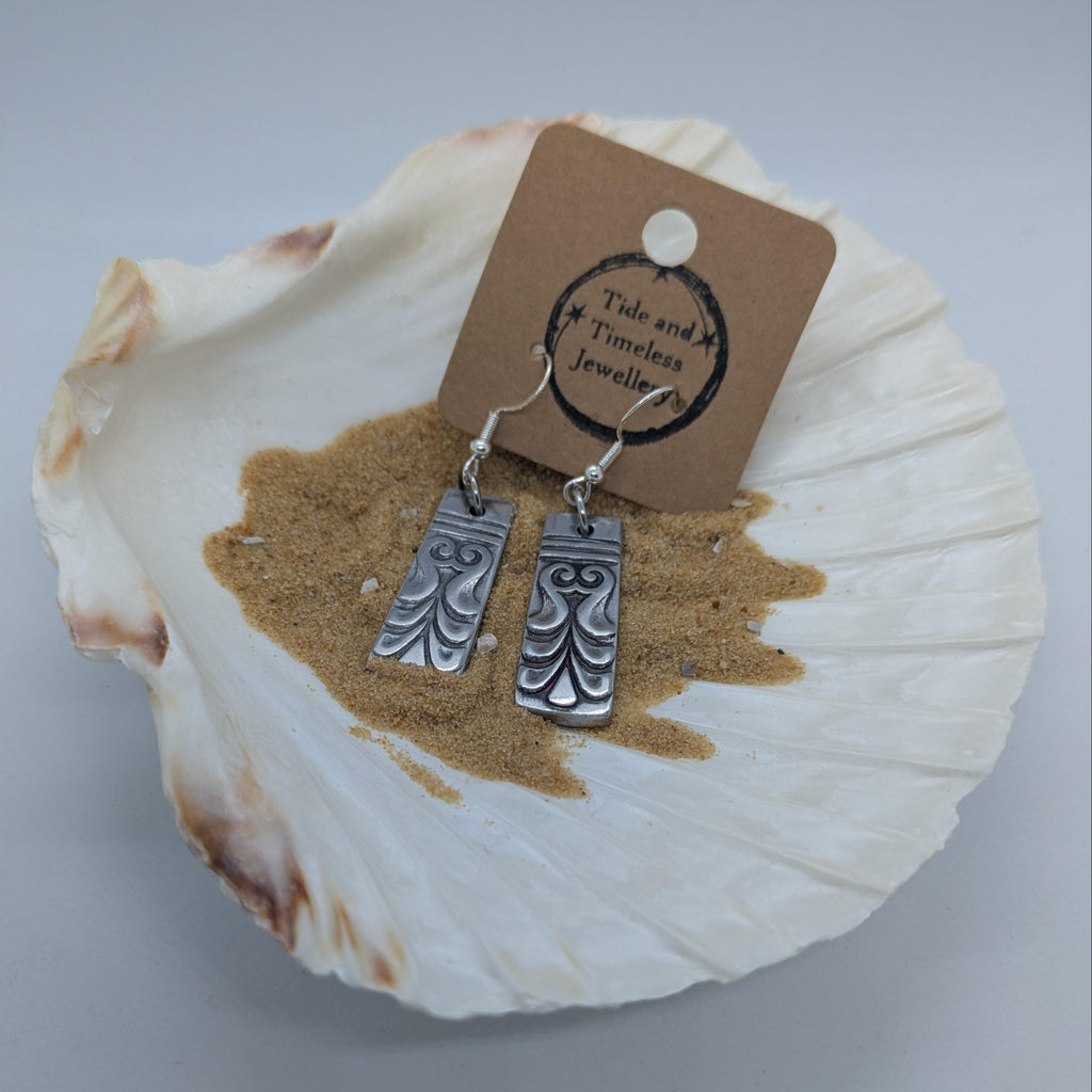 Patterned Spoon Part Earrings