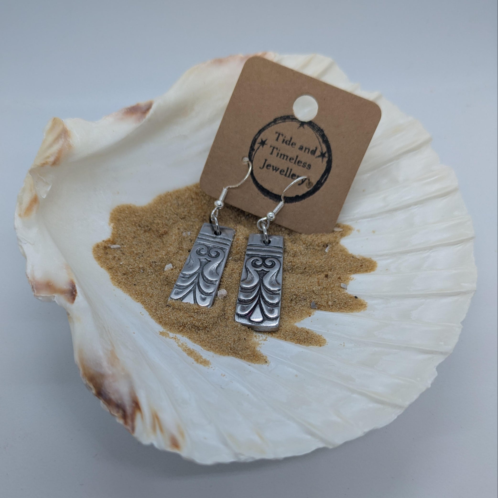 Patterned Spoon Part Earrings