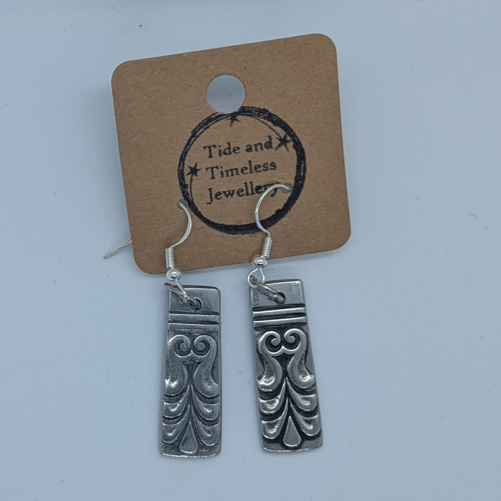 Patterned Spoon Part Earrings