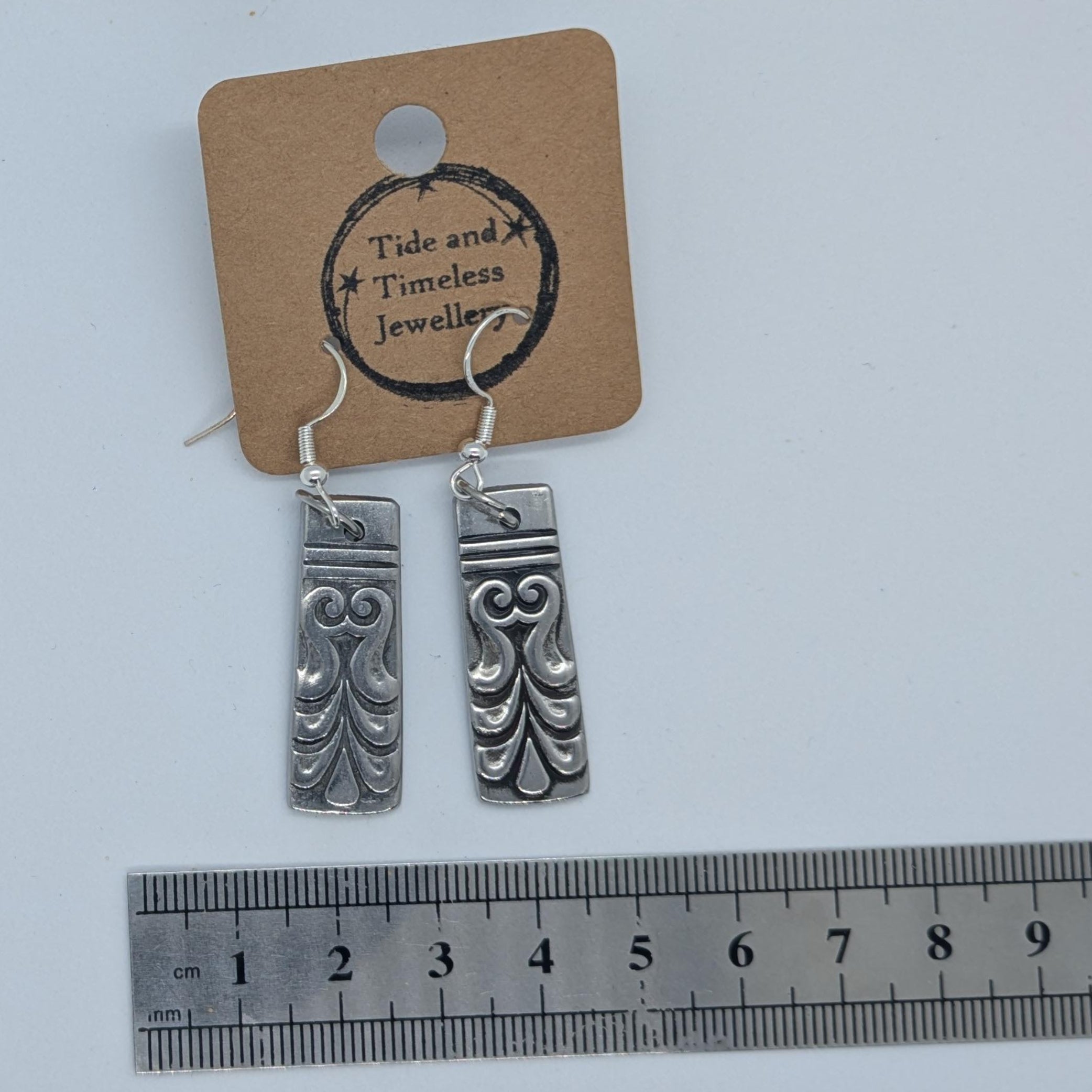 Patterned Spoon Part Earrings