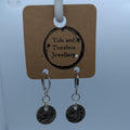 Silver Patterned Circle Hug Hoop Earring
