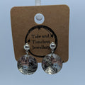 Silver Serving Disc Drop Tray Earrings